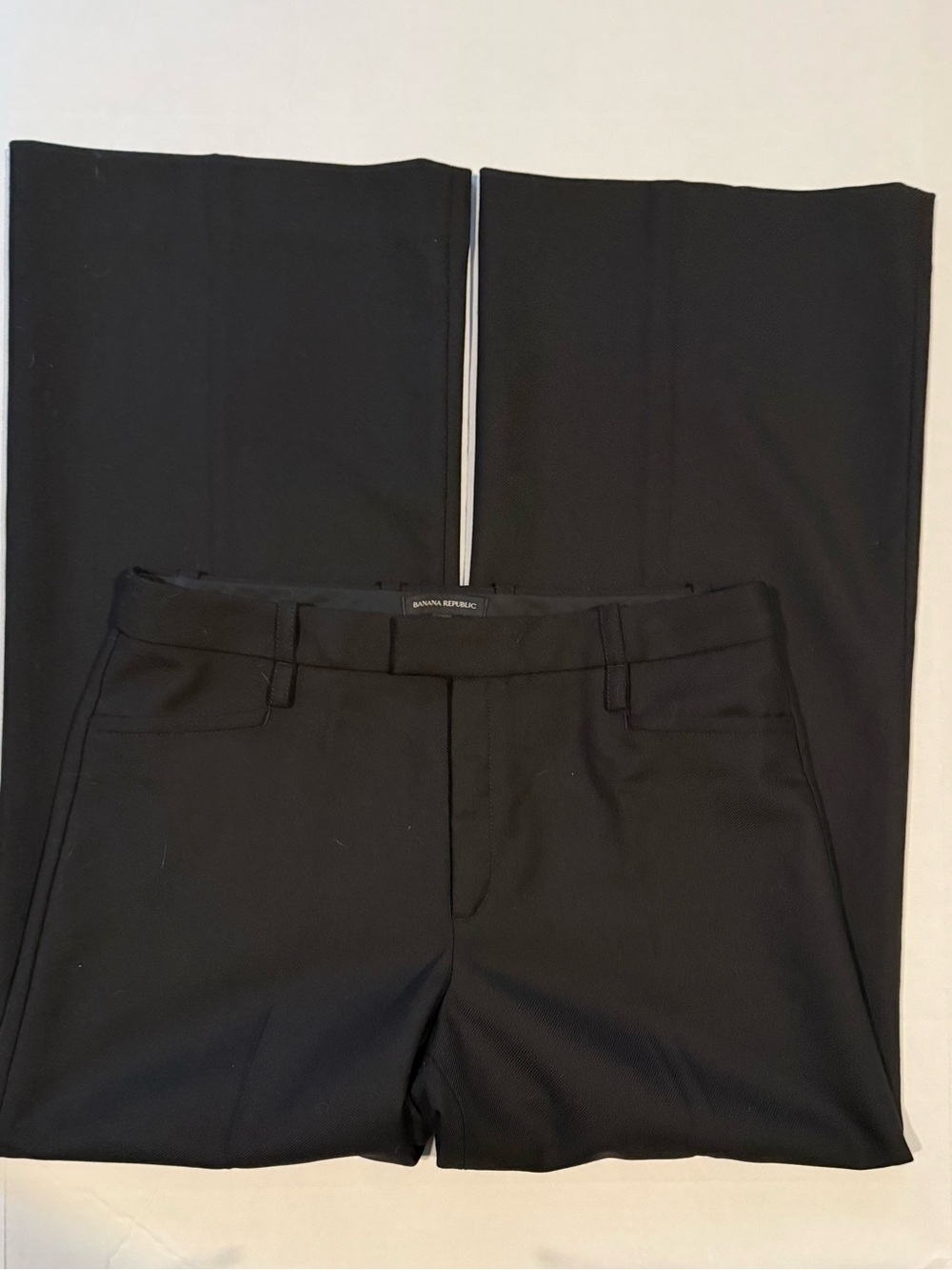 Banana Republic Black Wide-Leg Wool Dress Pants for the Office Size 10S